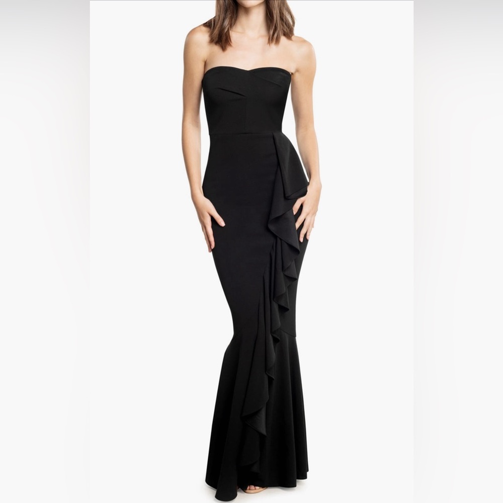 Dress the Population Paris Ruffle Strapless Mermaid Gown